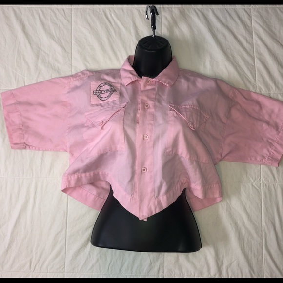 Pink Varsity Club V Crop Top Size M - Picture 2 of 3